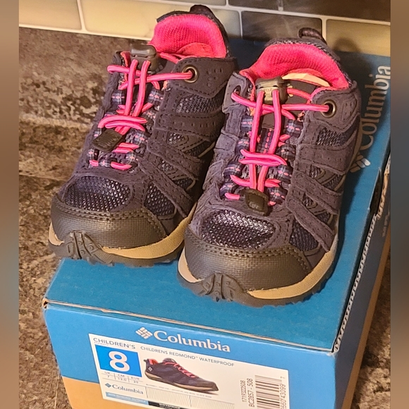 NEW Columbia Redmond Unisex Waterproof Hiking Shoe Size 8 toddler child blue - Picture 5 of 6